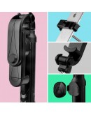 Компактен bluetooth, телескопичен селфи стик и трипод 2 в 1, с LED осветление