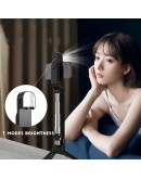 Компактен bluetooth, телескопичен селфи стик и трипод 2 в 1, с LED осветление