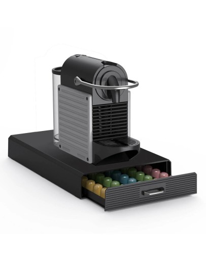 Чекмедже с органайзер за 50 капсули за кафе тип Nespresso черен цвят