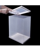 Прозрачна пластмасова кутия за съхранение на обувки с предна вратичка