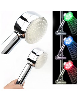 Комплект от светещи накрайници за душ и смесителна батерия за цветотерапия в банята