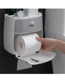 Лепяща пластмасова поставка органайзер за тоалетна хартия с чекмедже