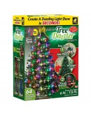 Коледни лампички тип завеса за елха Tree Dazzler - 64 бр.