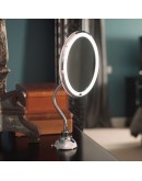 Огледало за грим с LED светлина и увеличение 10Х - захващане чрез вакуум