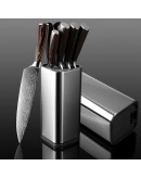 Кухненски аксесоар за съхранение на домакински ножове и ножица в цвят Инокс