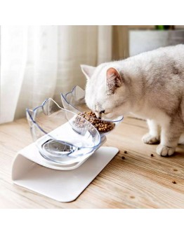 Модерна двойна купа за храна и вода за котки