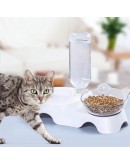Дозираща купичка за вода и купичка за храна за котки