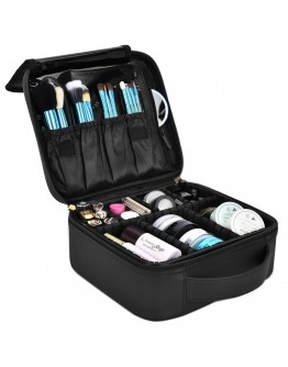 Практично куфарче за съхранение на гримове и козметика с подвижни прегради