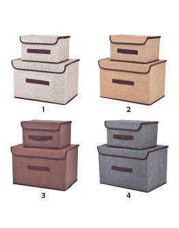 Практични текстилни кутии с капак за съхранение