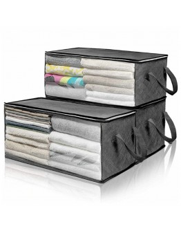 Органайзер-куфар за съхранение на дрехи с цип и прозрачен капак