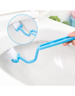 Извита Мини четка за лесно почистване под ръба на тоалетната чиния
