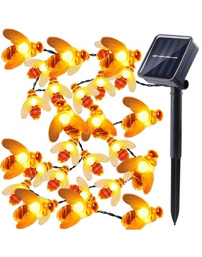 Градински лампички във форма на пчели със соларен панел
