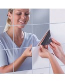 Самозалепващ се огледален панел за стена - квадратен