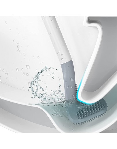 Силиконова четка с Г – образна форма за почистване на тоалетната чиния