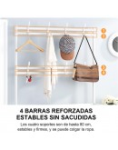 Стелаж за обувки с 5 рафта и закачалки
