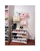 Стелаж за обувки с 5 рафта и закачалки
