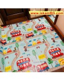 Сгъваемо детско килимче за игра, топлоизолиращо 180x200х1см.  Превозни средства и  Животни в самолет