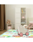 Сгъваемо детско килимче за игра, топлоизолиращо 180x200х1см.  Превозни средства и  Животни в самолет