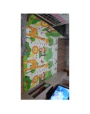 Сгъваемо детско килимче за игра, топлоизолиращо 160x180x1cm. Трафик и Джунгла