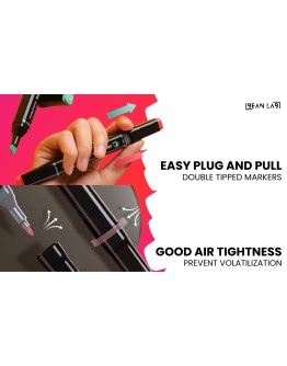 Комплект от 60 перманентни маркера за алкохол  двоен връх