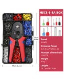 Клещи за кримпване HSC8 6-6A комлект с кутия и 1200 тръбни клеми