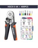 Комплект кримпващи клещи HSC8 6-4A с 400 броя кабелни обувки