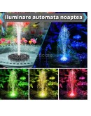 Соларен светещ фонтан за градина с LED осветление и 7 дюзи