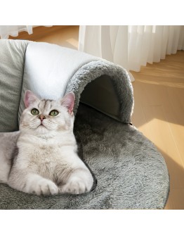 Пухкаво Легло за Котка 55x75см  Котешки Тунел за Игра 2 в 1