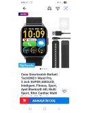 Смарт часовник TechONE Wand Pro черен с метална каишка в комплекта