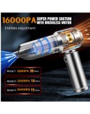 Ръчна Акумулаторна Прахосмукачка – Мощна 16000PA за Кола и Дом, USB-C Зареждане