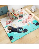 Меко килимче за игра 150x180 см Океан и Азбука лесно почистване