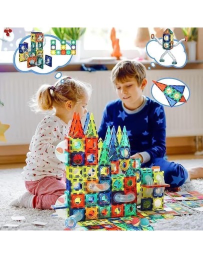 Творчески магнитен конструктор с писта и топчета за подарък