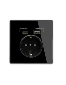Единичен Контакт с USB и Type C 