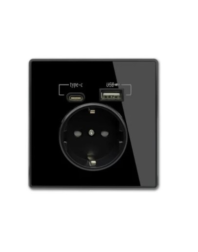 Модерен 230 V Контакт с 2 USB Порта