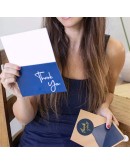 Стикери Thank You на Ролка 500 Броя Златно Фолио Мултицветен Дизайн