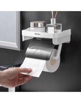 Поставка за тоалетна хартия с рафт за телефон