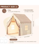 Голяма стайна палатка за деца „Бежово каре“ – 120x105x128 см