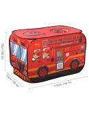 Детска палатка за игра Пожарна кола червена Pop up технология