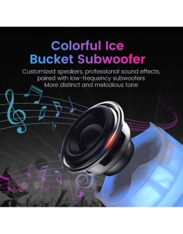 Светеща Кофа за Лед с Тонколона 5W и RGB LED Осветление за Парти