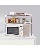 Метален кухненски стелаж за над микровълнова  Бял, 57х30х48 см