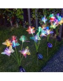 Декоративни RGB LED пеперуди със соларно захранване за двор и алеи