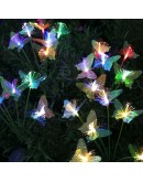 Декоративни RGB LED пеперуди със соларно захранване за двор и алеи