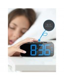 Дигитален часовник с големи цифри, регулиране яркостта на дисплея и две аларми