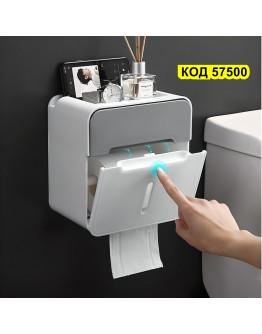 Поставка за тоалетна хартия с чекмедже и рафт за телефон
