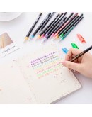 Комплект химикалки с гел мастило пастелни цветове, с фин брокат, металически цветове  1.0 мм -48 цвята