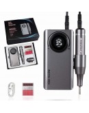 Фреза за нокти, за маникюр-педикюр, електрическа пила за нокти 35000 RPM, безжична работа, с дисплей