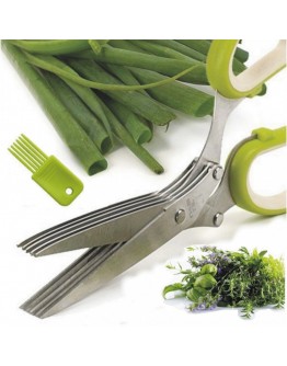 Ножица за свежи подправки и зеленчуци с четка за почистване